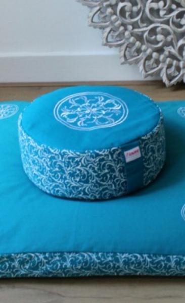 Mandala Meditation Pillow Big - Azure - 2