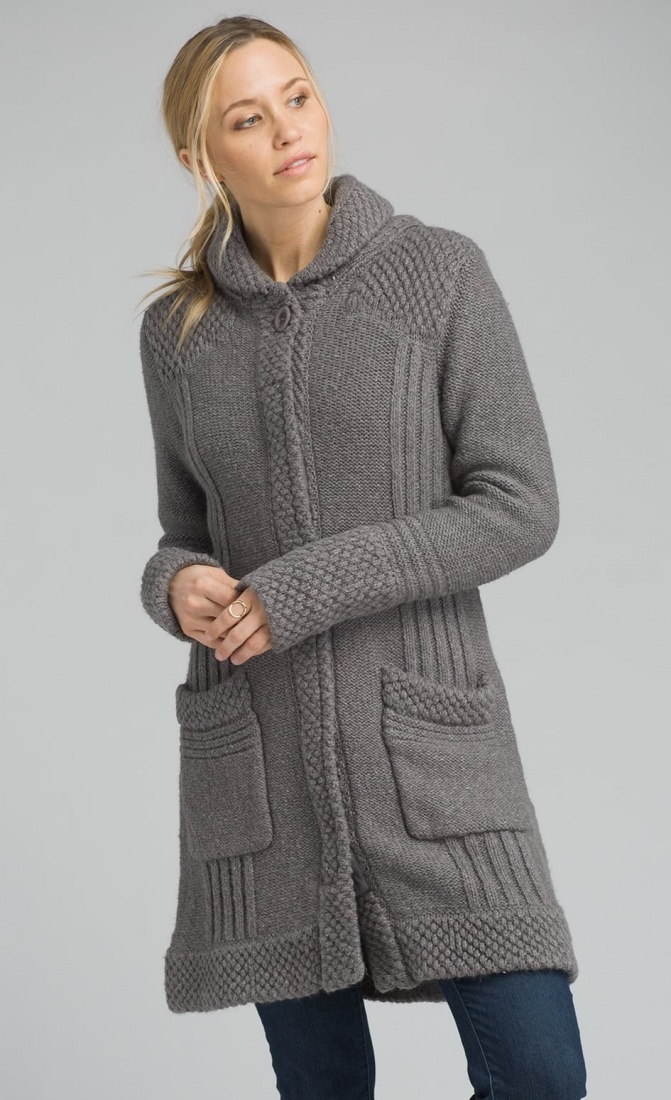 Elsin Sweater Coat - Gravel - SALE - Yoga Specials
