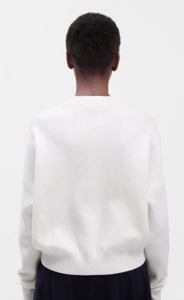 Filippa K Double Knit V-neck Sweater White - 1