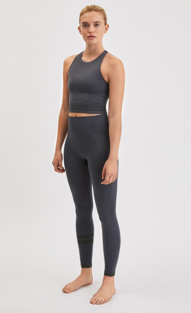 Filippa K Seamless Crop Top - Metal 