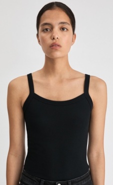 FilippaK Fine Rib Singlet - Black