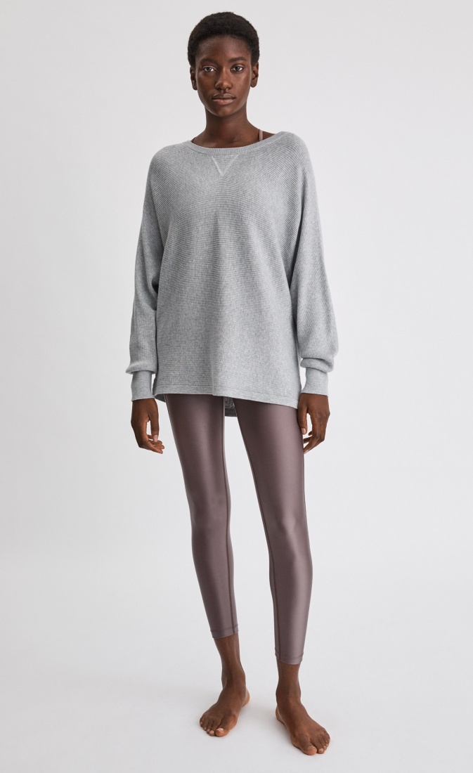 Filippa K Warm Up Sweater Light Grey Marl Dames Yoga Specials