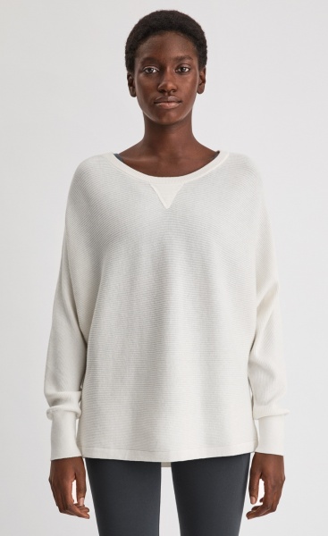 Massimo Dutti - - Vertical Textured Knit Polo Sweater - Faded Khaki - XXL