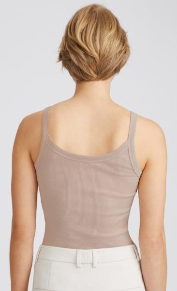FilippaK Fine Rib Singlet - Sand Beige - 2