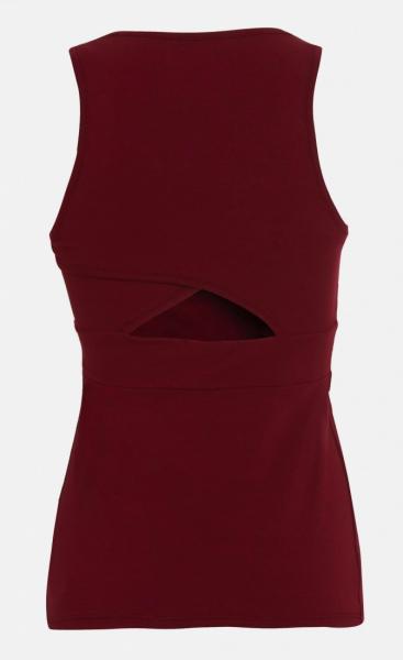 Twisted Back tank Top - Deep Red - 1