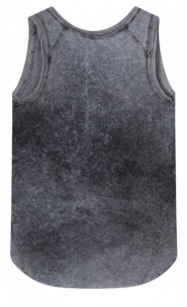 10Days Sleeveless Linen Top - Washed Dark Grey Blue - 1