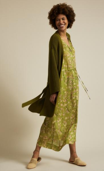 Lanius Cotton Knit Cardigan - Olive - 3