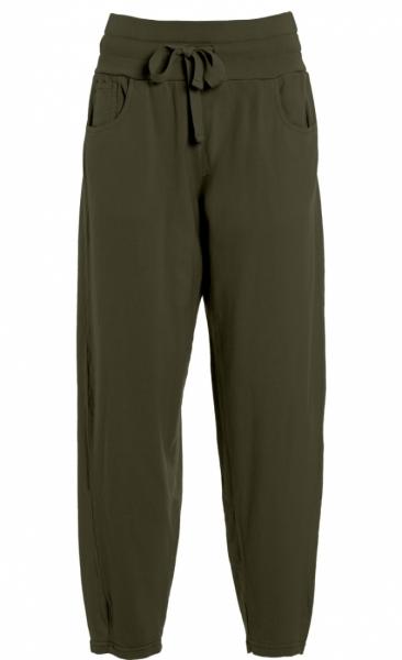 Relaxed Fit Pants - Olive Green - 2