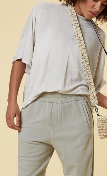 10Days Oversized Linen Tee Silver White - 1