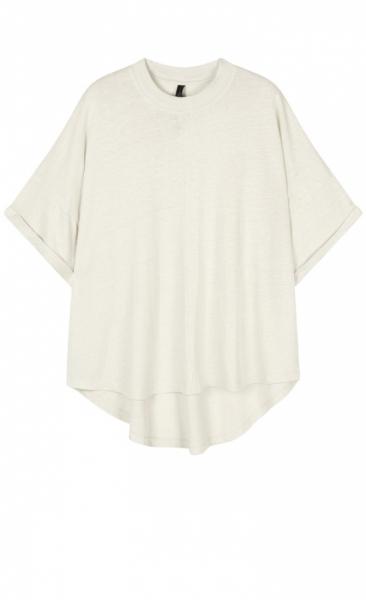 10Days Oversized Linen Tee Silver White - 5
