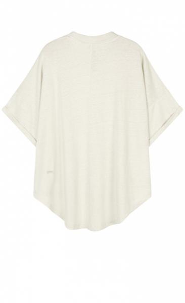 10Days Oversized Linen Tee Silver White - 6