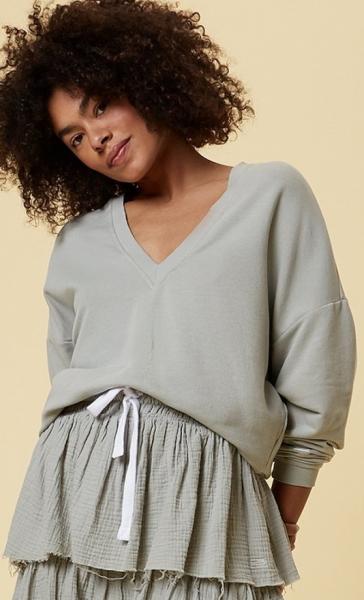 10Days V-Neck Sweater - Pistache - SALE 