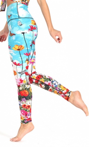Flower Bomb Recycled Yoga Leggings - 1