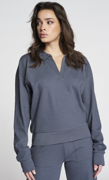 Camilla Comfy V-neck Sweater Deep Indigo - 1
