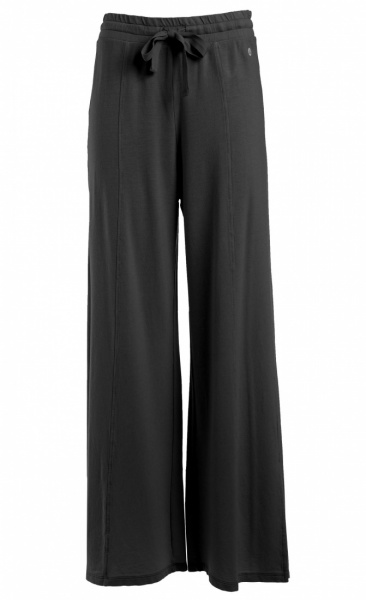 Wide Leg Split Pants - Black