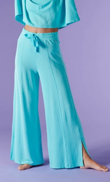 Wide Leg Slit Pants - 2