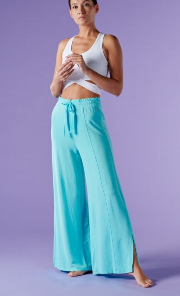 Wide Leg Slit Pants - 3