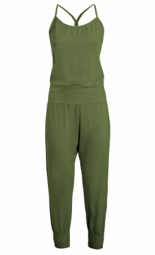 Cropped Yoga Jumpsuit - Olive