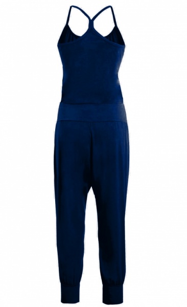Cropped Yoga Jumpsuit - Blue Night - 1