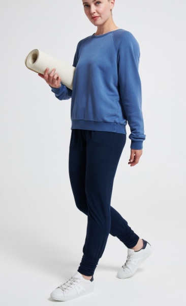 Long Harem Pants - Navy - 3