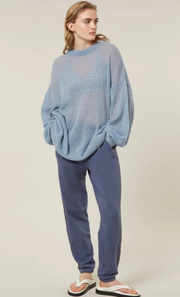 10Days Oversized Thin Sweater Old Bleu - 1