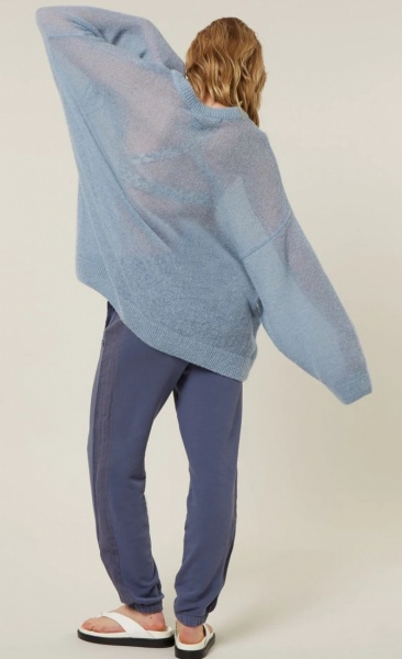 10Days Oversized Thin Sweater Old Bleu - 2