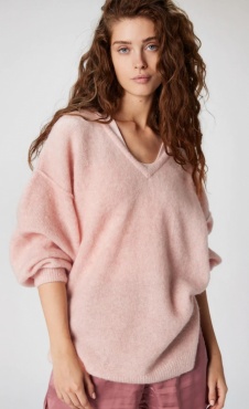 10Days Knitted V-Neck Sweater Sepia Blossom