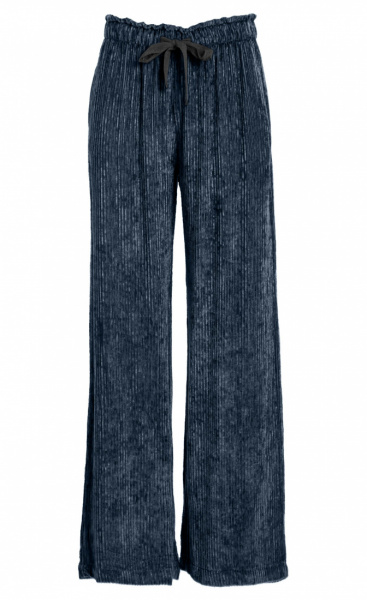 Wide Leg Corduroy Pants - Steel Blue