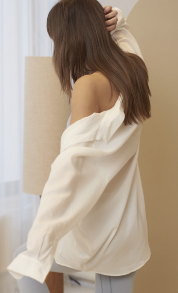 Chloe Oversized Tencel Blouse - 1