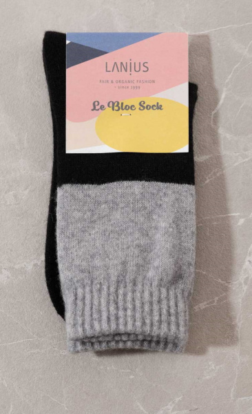 Lanius Warm Kniited Socks Black/Grey - 3