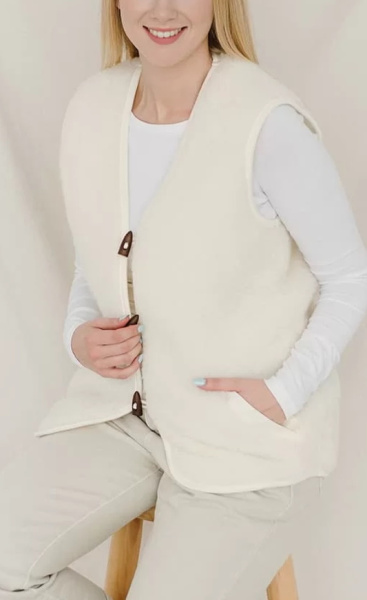 Merino Wol Vest - Pearl - 1