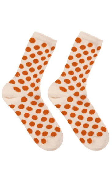 Warm Knitted Socks - Dots - 1