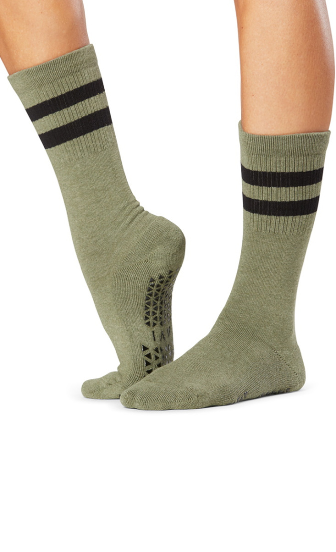 Tavi Noir Kai Grip Socks - Olive - Accessoires - Yoga Specials