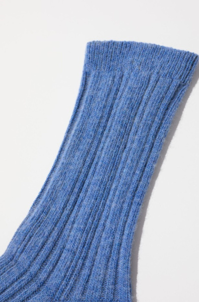 Lanius Warm Rib Knitted Socks - Cloudy Blue Melange - 2