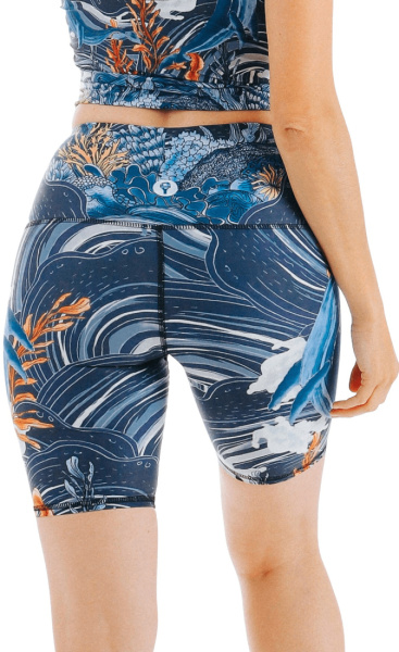 Whale Hello Recycled Biker Shorts - 4