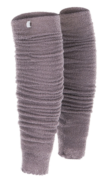 Wool Bouclé Knitted Leg Warmers - Mauve Violet