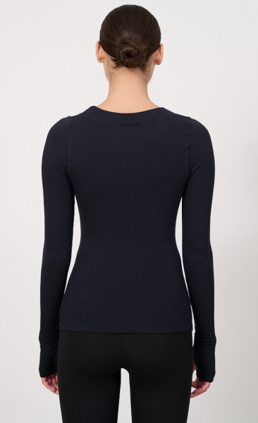 LUNE MAIA Micromodal Soft Rib Longsleeve - Black - 2