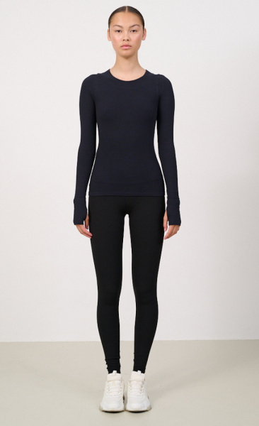 LUNE MAIA Micromodal Soft Rib Longsleeve - Black - 3
