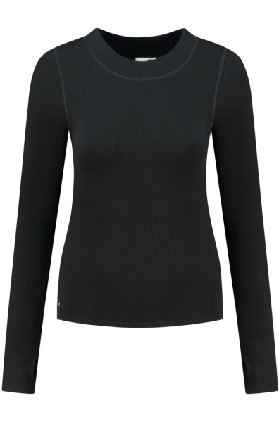 LUNE MAIA Micromodal Soft Rib Longsleeve - Black - 4