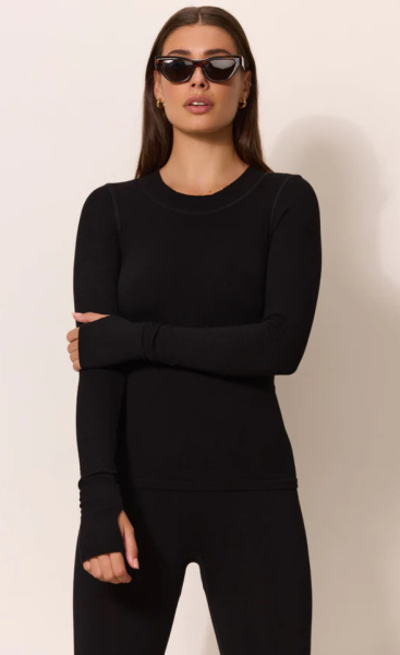 LUNE MAIA Micromodal Soft Rib Longsleeve - Black - 5