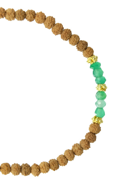 Maharani Bracelet Green Agate Gold ornament - 1