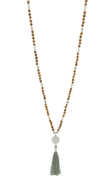 Yantra Mala Smokey Quartz Moonstone