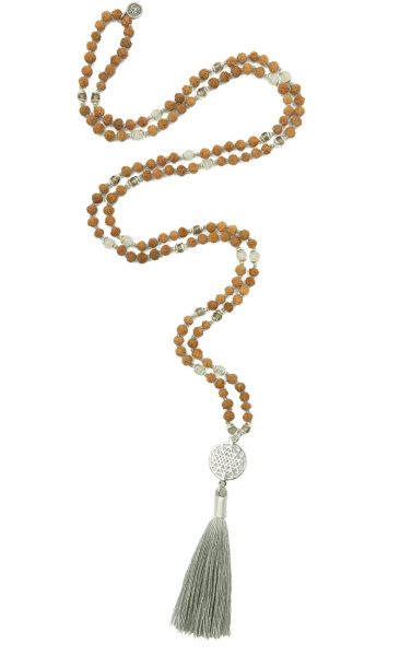Yantra Mala Smoky Quartz Moonstone - 1