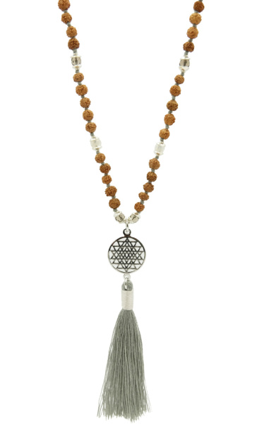 Yantra Mala Smoky Quartz Moonstone - 2