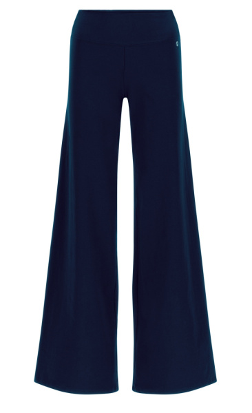 Long Jersey Wide Leg Pants - Blue Night - 3