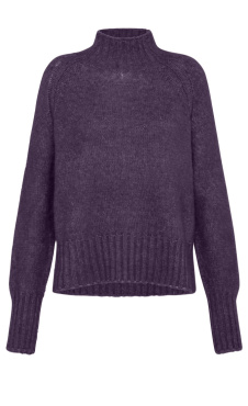 High Neck Fluffy Pullover