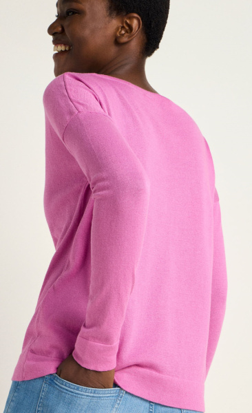 Lanius Cotton Knit Boatneck Pullover - Bloom