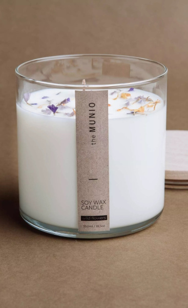 Munio Big Candle in Glass - 2