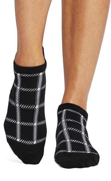 Tavi Noir Grip Socks Savvy - Ebony Plaid - 1