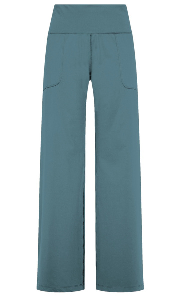 Sporty Straight Pants - Teal Blue - 3